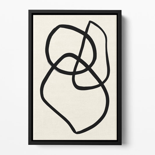 Black Lines Floating Frame For Canvas Prints