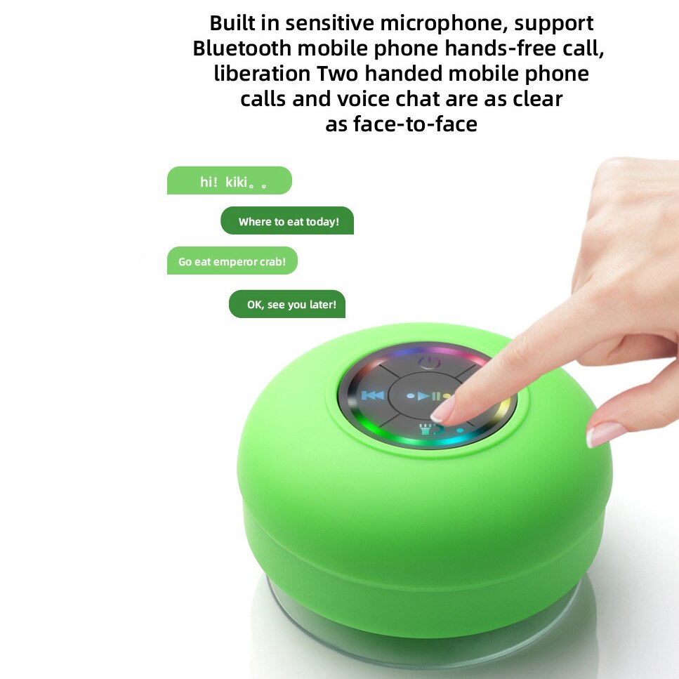 Mini Bluetooth Speaker Waterproof Bathroom Audio Wireless Shower
