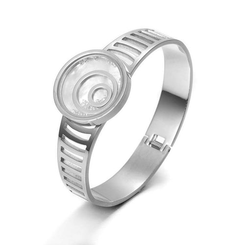 Floating CZ Circle Bangle
