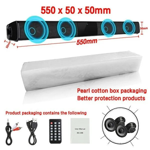 40W Bluetooth Speaker column High Power Portable Speaker TV SoundBar