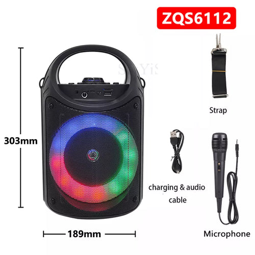 30W Wireless Column Big Power Stereo Portable Bluetooth Speaker