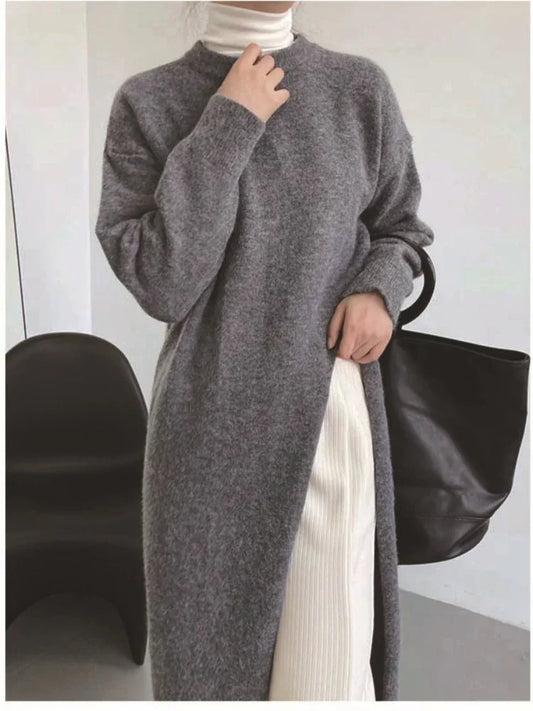 Oversized Pullover Long Sweater Dress