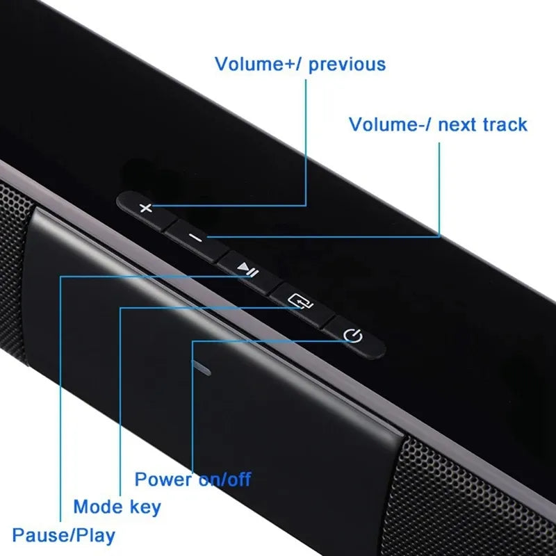 40W Bluetooth Speaker column High Power Portable Speaker TV SoundBar