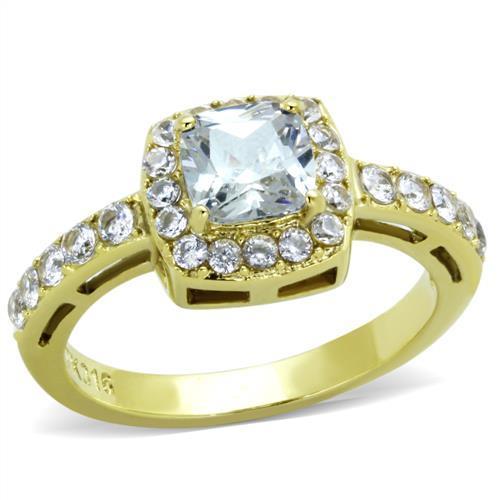 Women's Stainless Steel Cubic Zirconia Ring