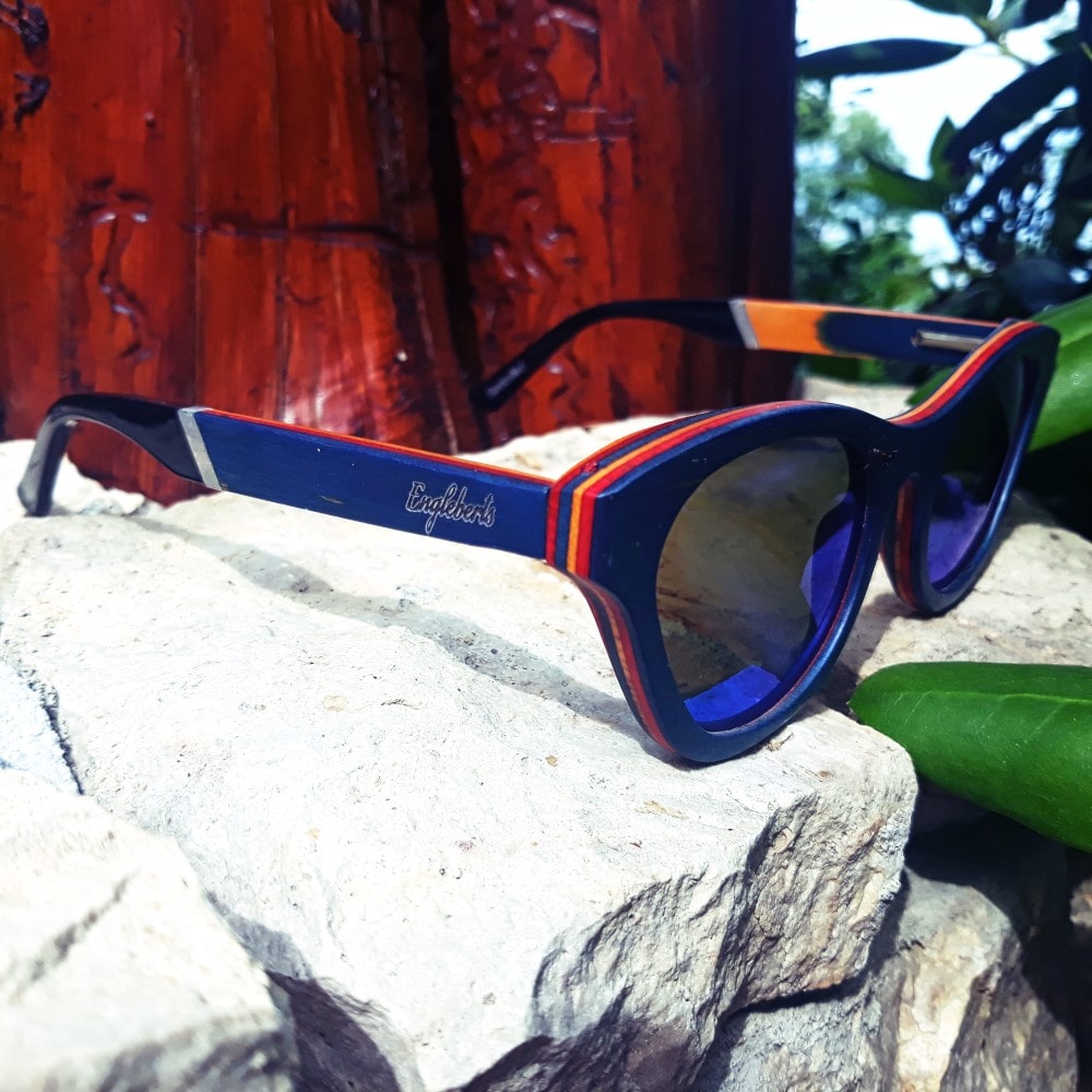Beach Bound Skateboard Wood and Acetate Sunglasses