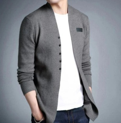 Mens Slim Fit Cardigan with Button