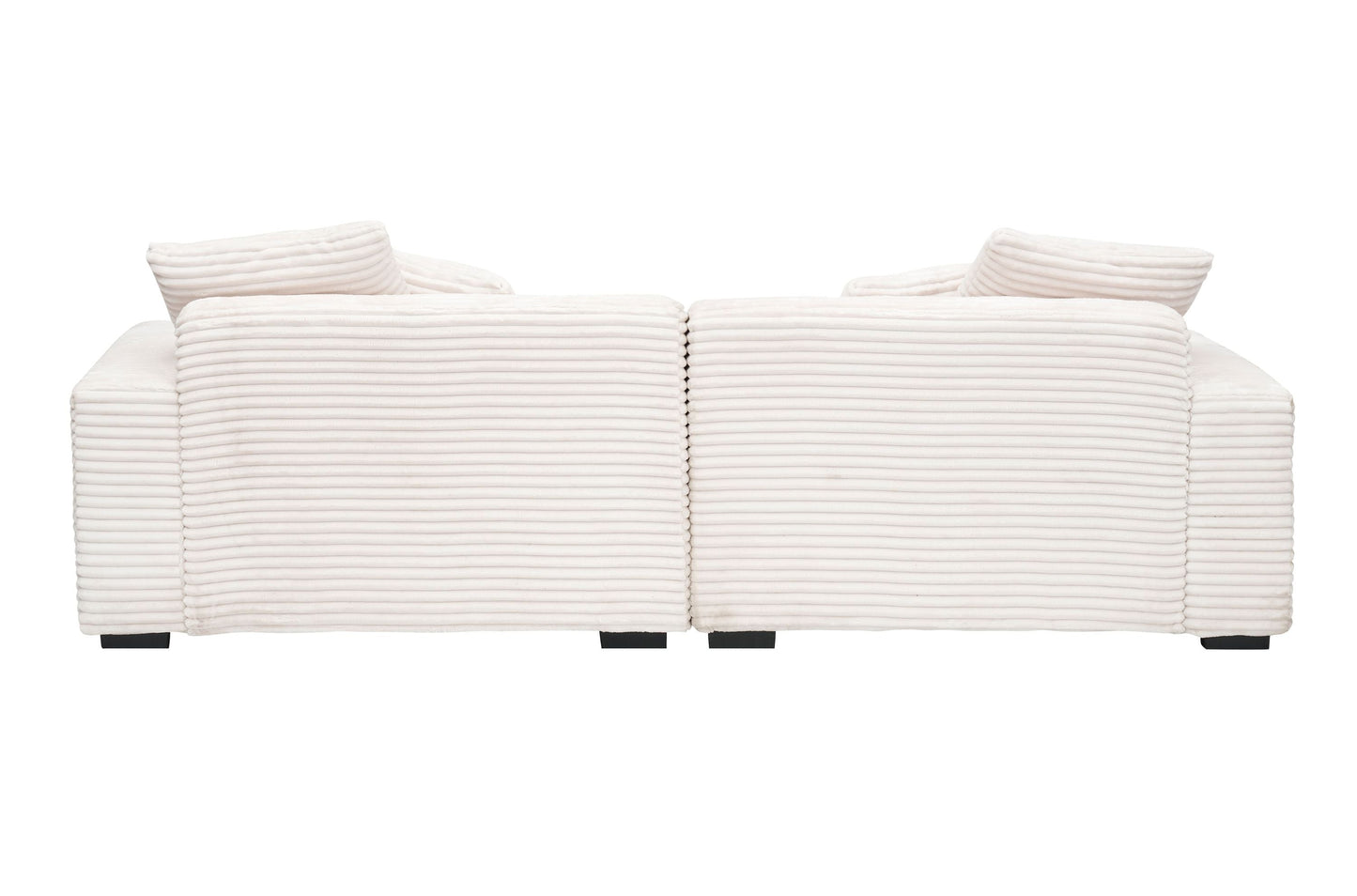 104.72-inch 4-seat large sofa with 4 throw pillows, living room sofa