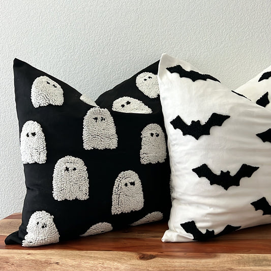 Halloween Throw Pillow Cover, Tufted Accent Pillow