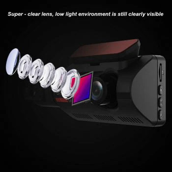 1440P HD 360° Dual Camera Full HD Night Vision Car Dash Camera