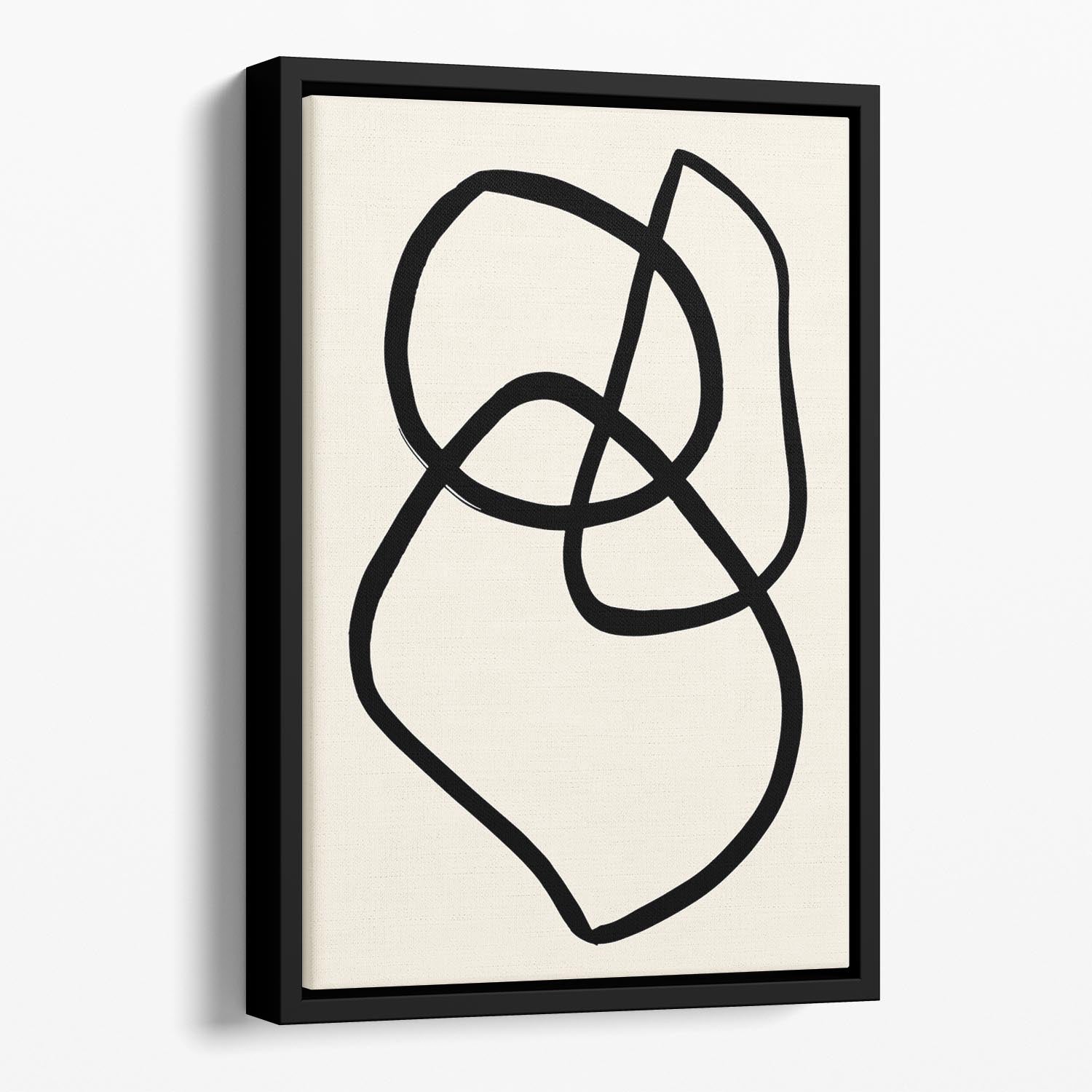 Black Lines Floating Frame For Canvas Prints