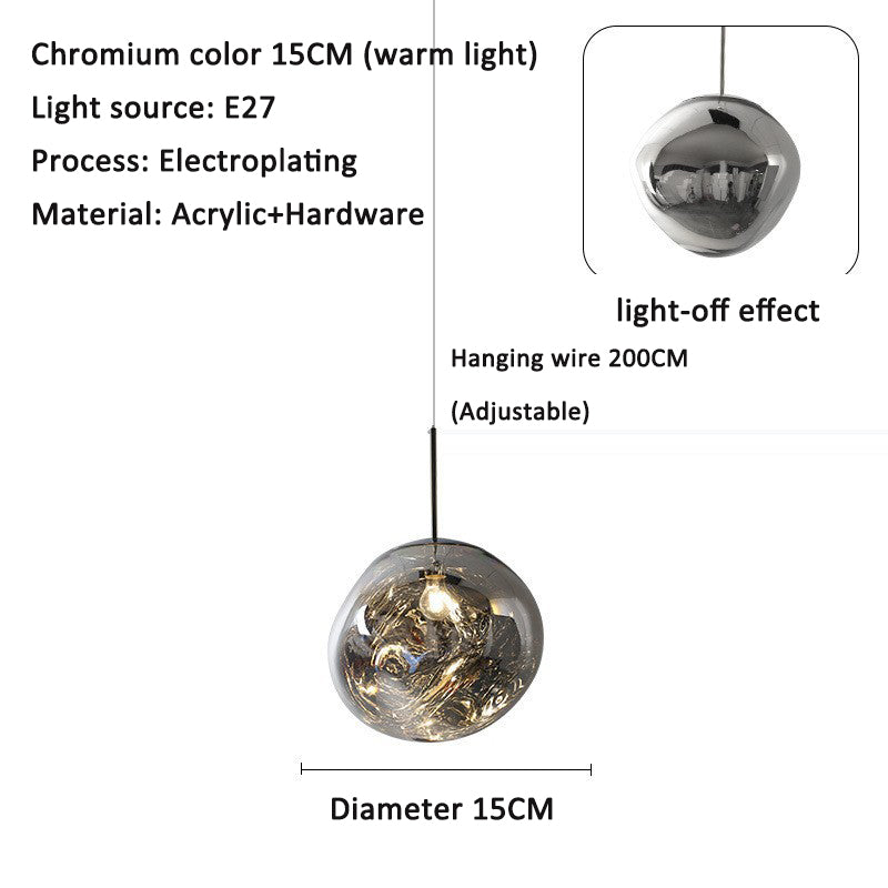 Restaurant Pendant Light Villa Loft Duplex Atrium Staircase Long Line Light Luxury Acrylic Living Room Pendant Light