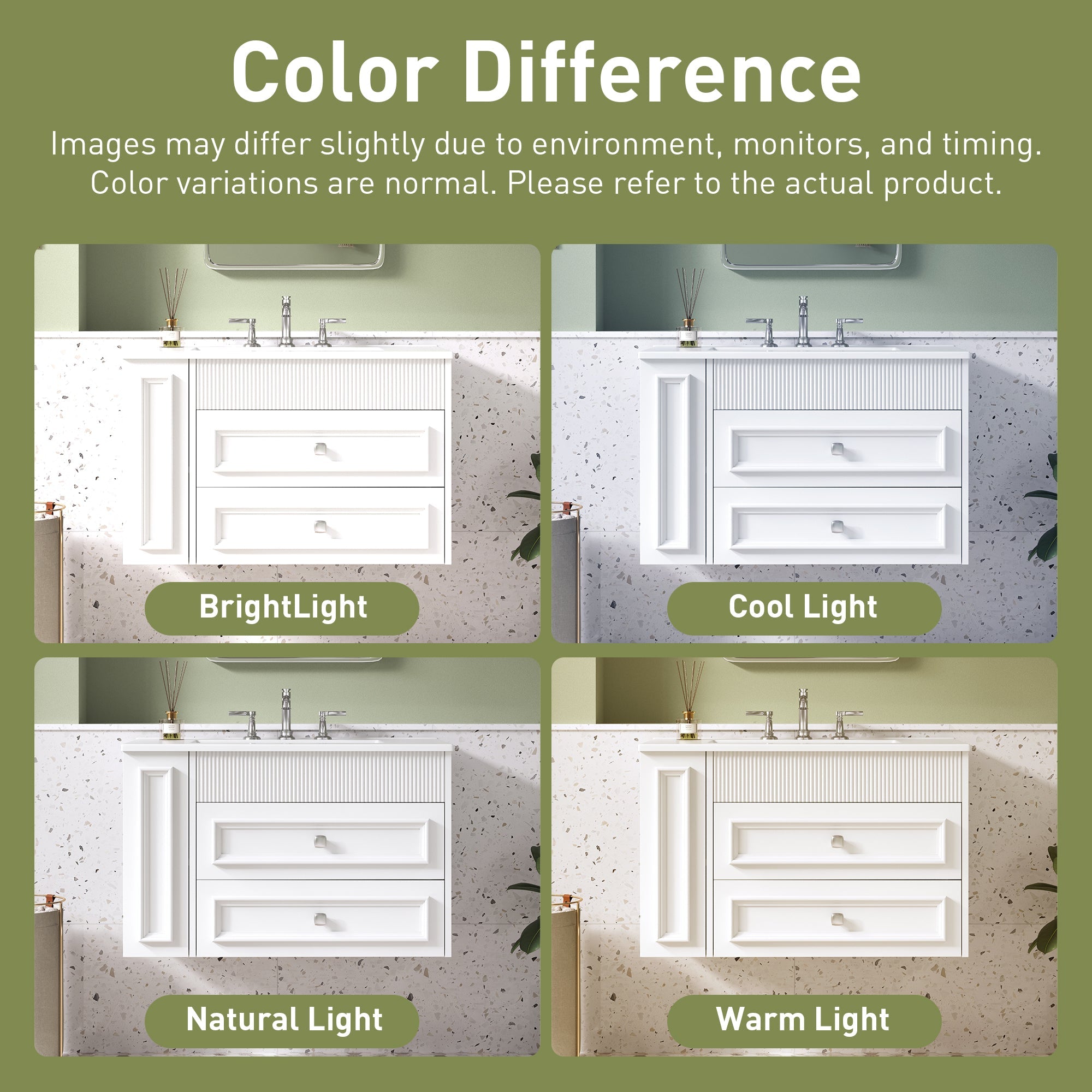 30'' Wall Mounted Bathroom Vanity with Sink