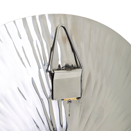 Silver Textured Oversized Disc- Wall Decor