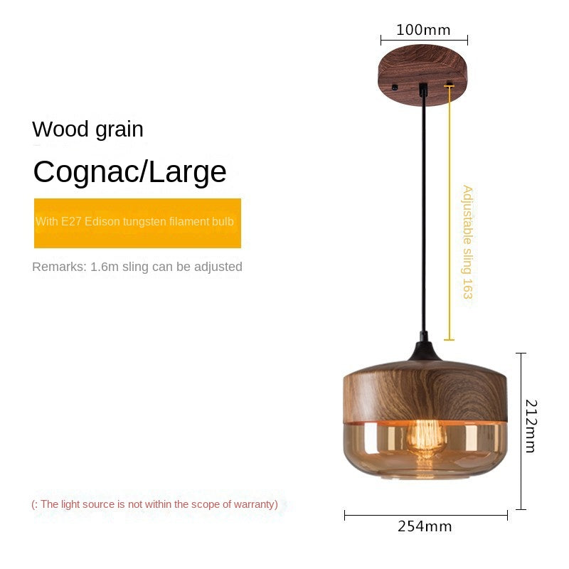 Industrial Style Pendant Light Single Head Creative Personality Hotpot Restaurant Bar Milk Tea Shop INS Front Desk Glass Ball Pendant Light