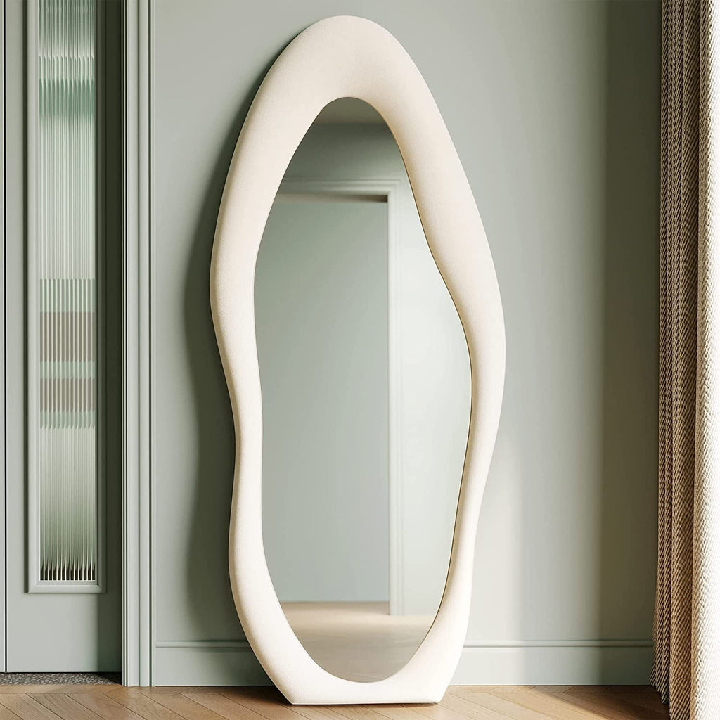 White Full Length Mirror Wooden Frame