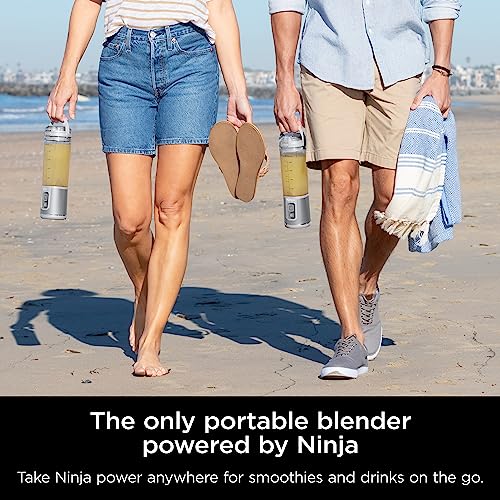 Ninja BC151NV Blast Portable Blender, Cordless, 18oz. Vessel, Personal Blender-for Shakes & Smoothies, BPA Free, Leakproof-Lid & Sip Spout, USB-C Rechargeable, Dishwasher Safe Parts, Denim Blue