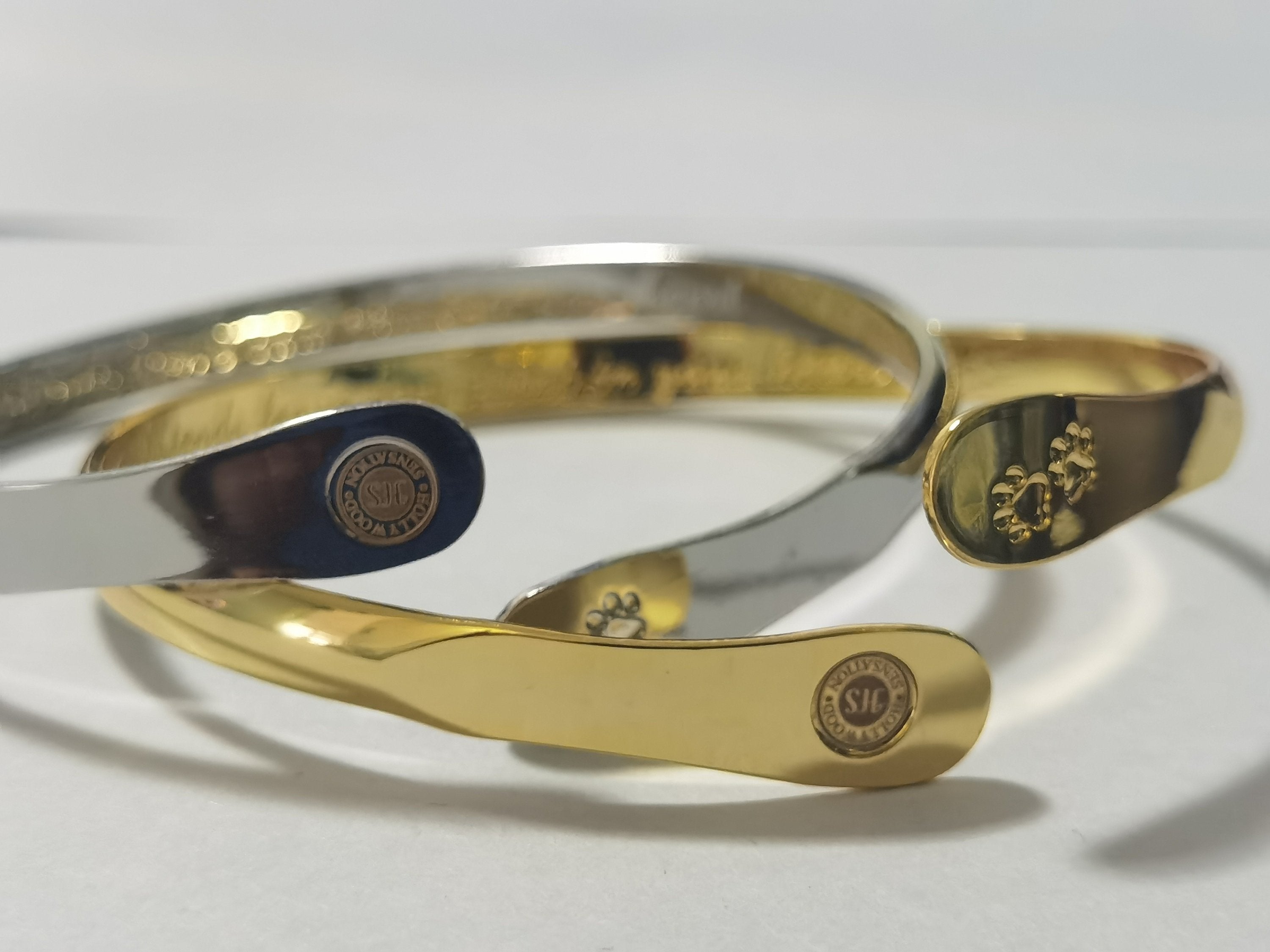 Furry Friends Bracelets, Engraved with a paw print