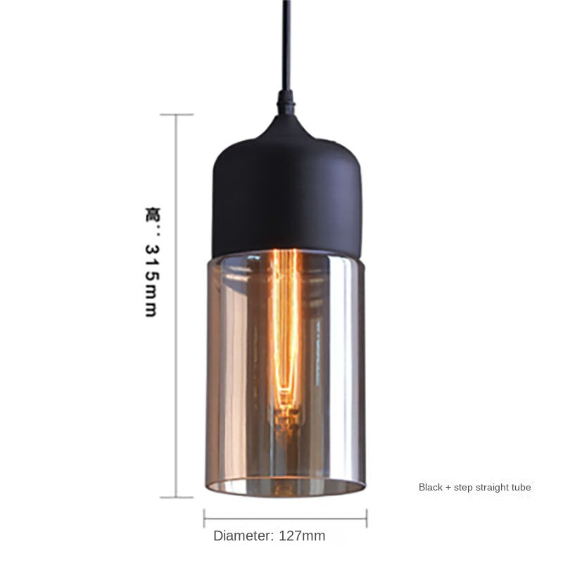 Industrial Style Pendant Light Single Head Creative Personality Hotpot Restaurant Bar Milk Tea Shop INS Front Desk Glass Ball Pendant Light