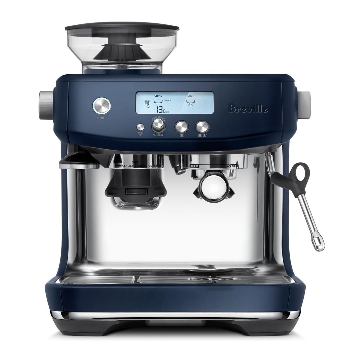 Breville the Barista Pro Espresso Machine with Grinder & Milk Frother, Espresso Maker with Seconds Heat Up, Cappuccino & Latte Machine for Home, BES878BSS, Brushed Stainless Steel