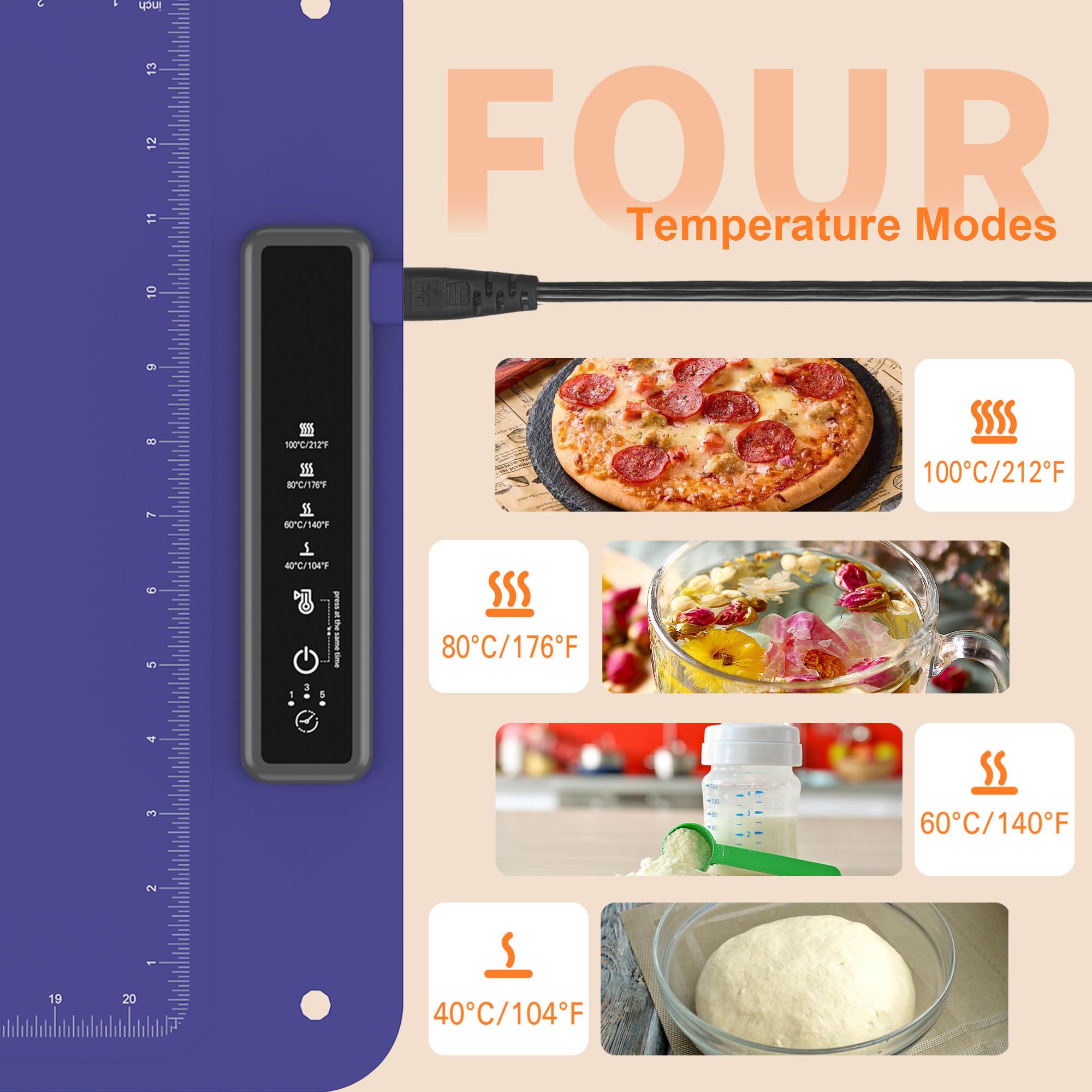 Warming Mat for Food, Electric Warming Tray