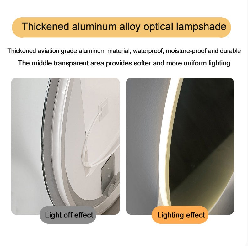 32'' LED Round Wall Mirror - Anti-Fog, 3 Color Temps
