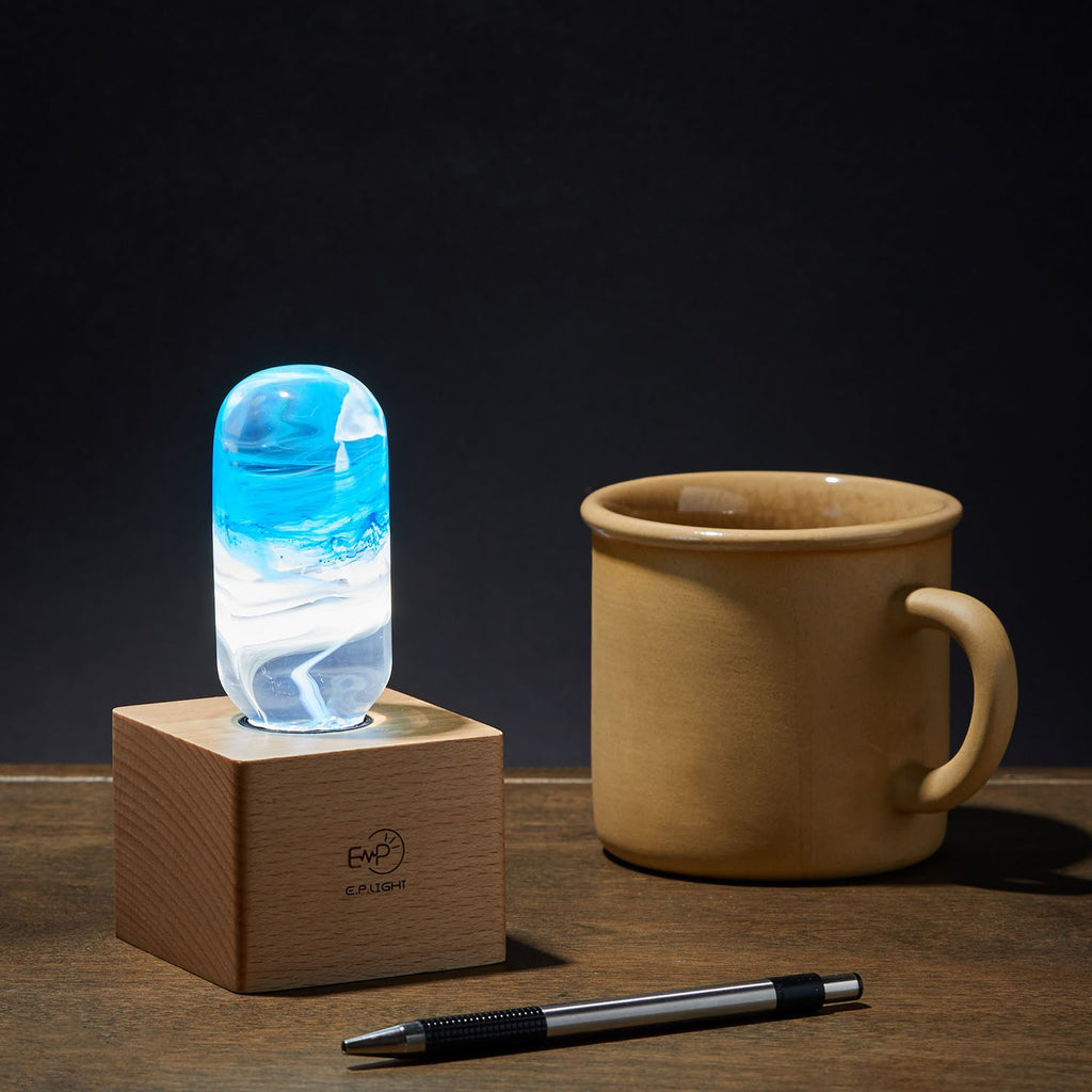 Blue LED Lamp with Base