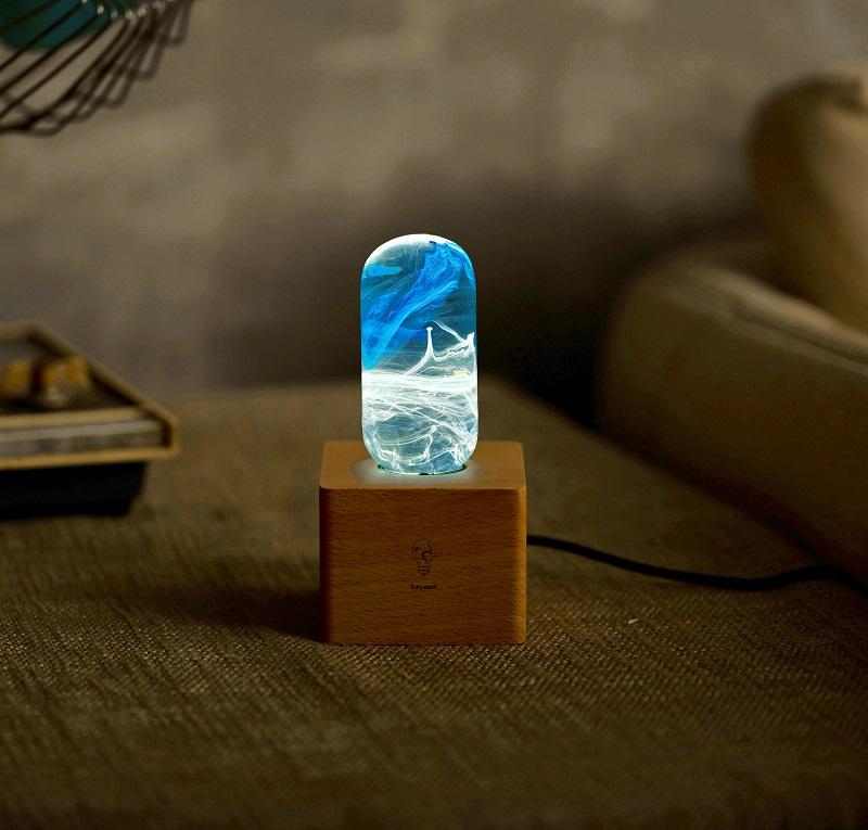Blue LED Lamp with Base