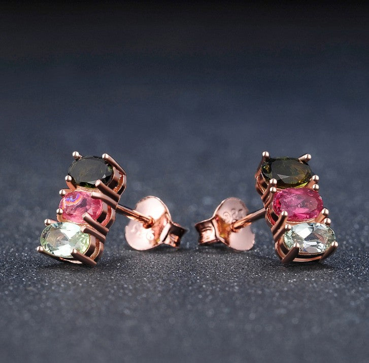 Natural Tourmaline 925 Sterling Silver Ring - Multicolor Gemstone Jewelry