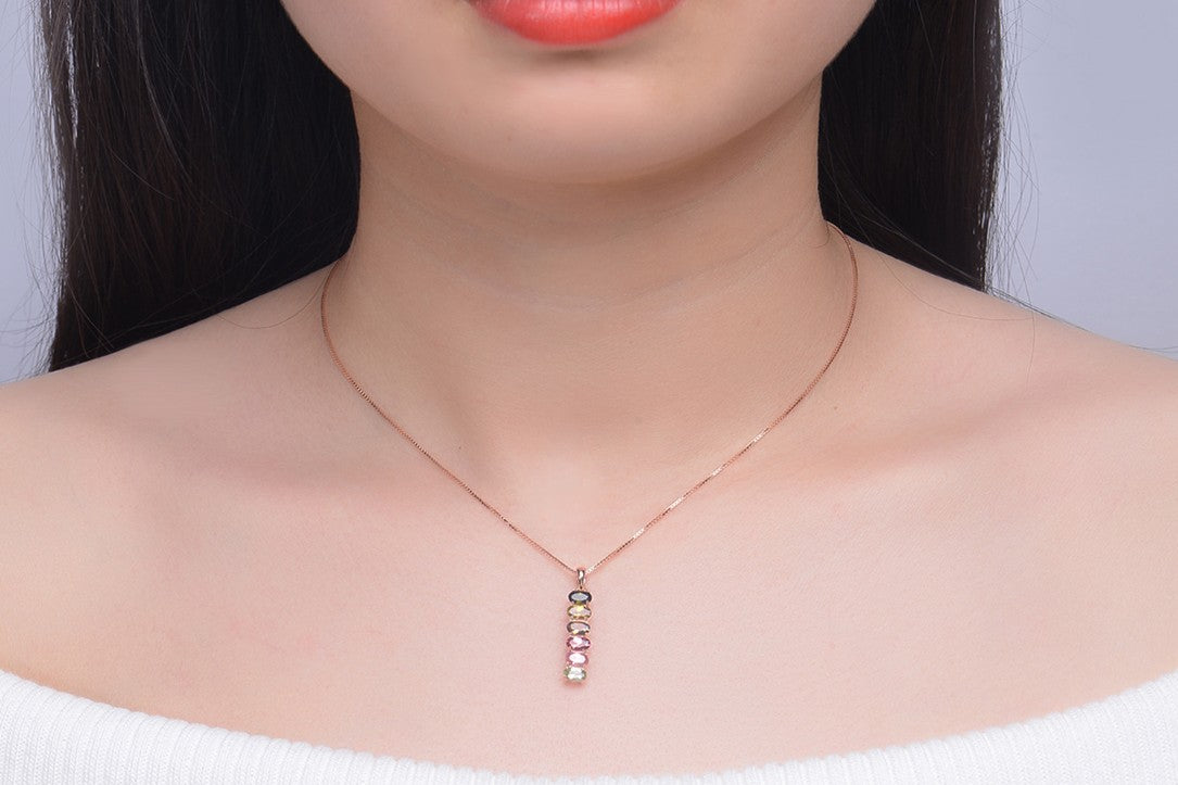 Natural Tourmaline 925 Sterling Silver Ring - Multicolor Gemstone Jewelry