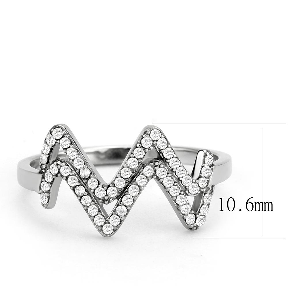 Stainless Steel Ring with AAA Grade CZ