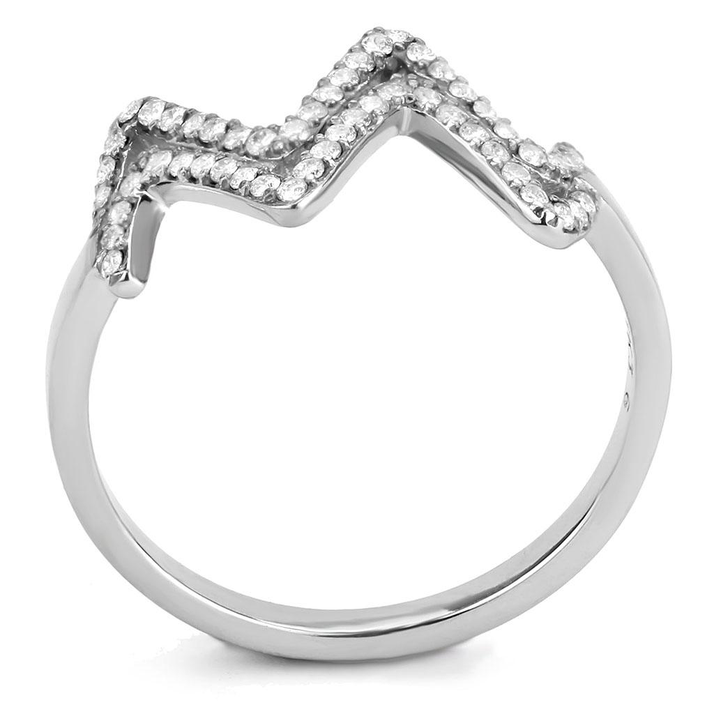 Stainless Steel Ring with AAA Grade CZ
