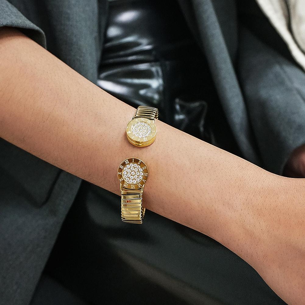 Roman Numerals Cuff Bangle