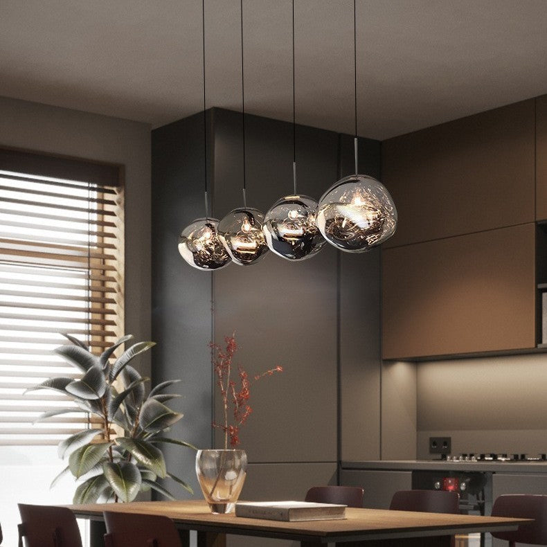 Restaurant Pendant Light Villa Loft Duplex Atrium Staircase Long Line Light Luxury Acrylic Living Room Pendant Light