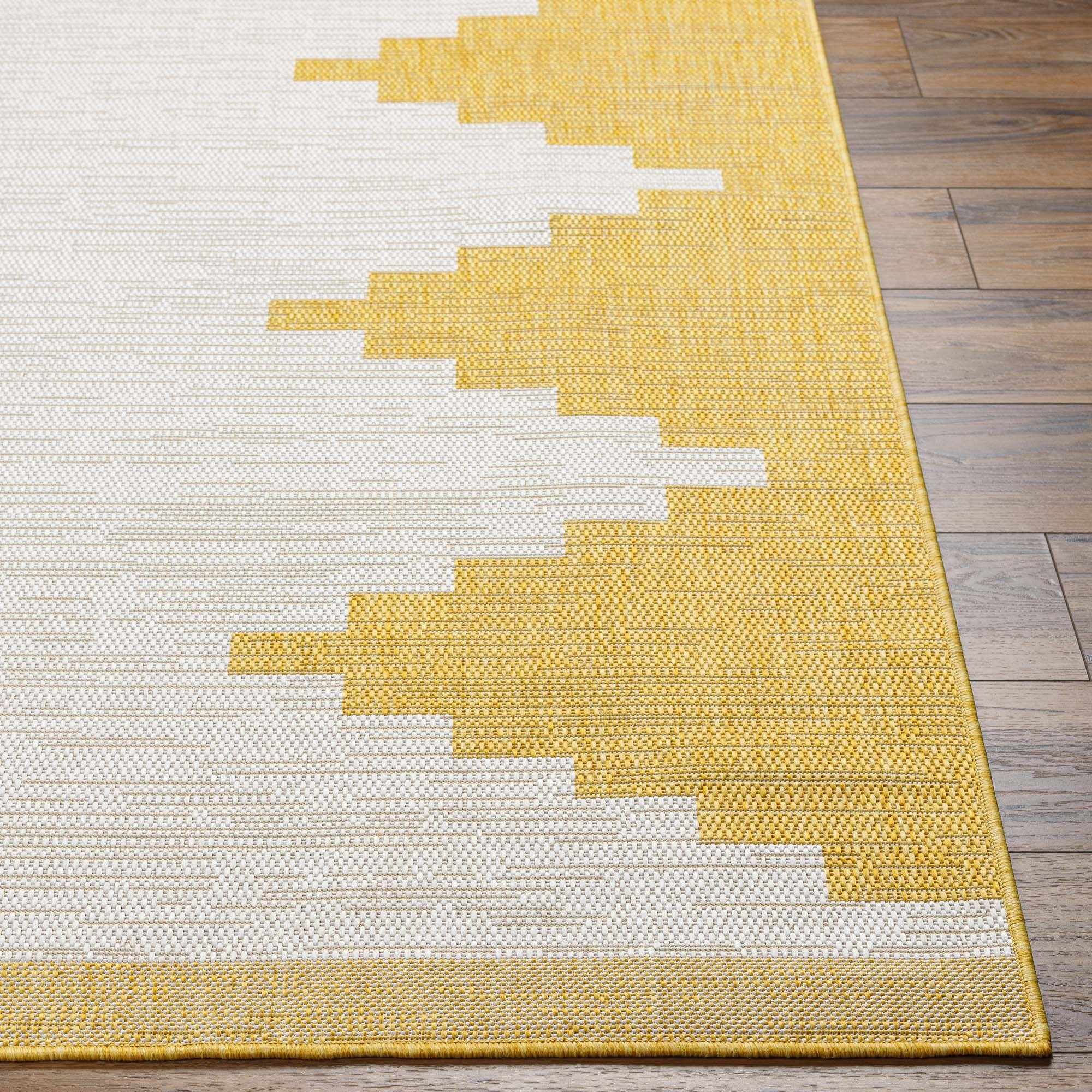 Djugun Metallic-Gold Indoor & Outdoor Rug