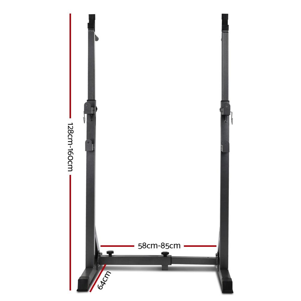 Everfit Squat Rack Pair Fitness Weight Lifting Gym
