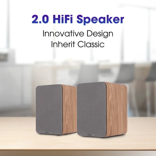 80W 2.0 HiFi Speaker Soundbar Bookshelf Bluetooth Speaker Home Theatre