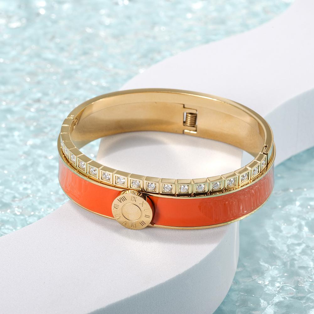 Enamel Pavé Bangle Set