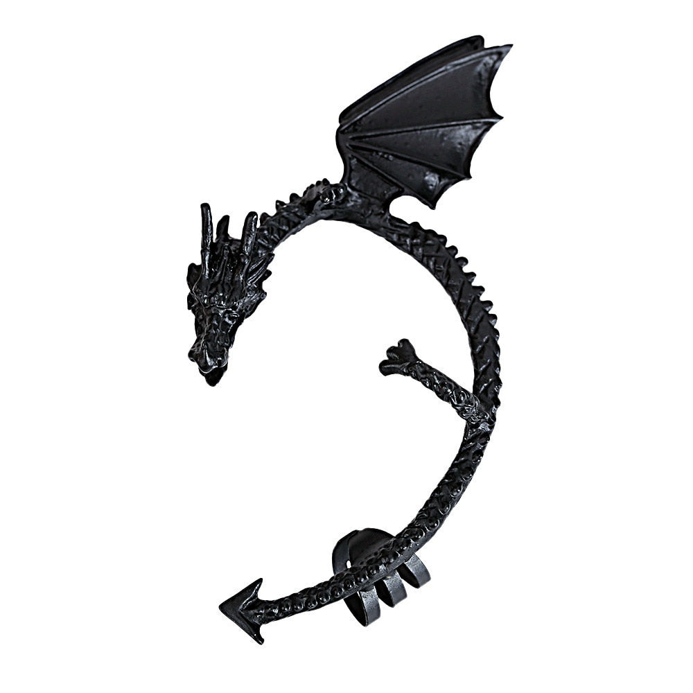 Retro Vintage Gothic Rock Punk Twine Dragon Shape