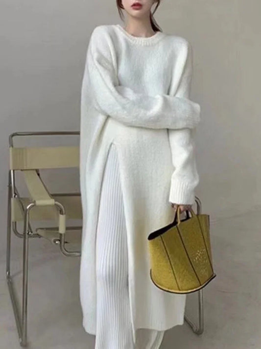 Oversized Pullover Long Sweater Dress