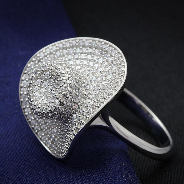 This Rhodium Sterling Silver Hat Ring