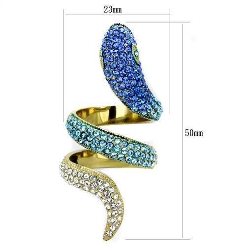 Gold(Ion Plating) Stainless Steel Ring with Top Grade