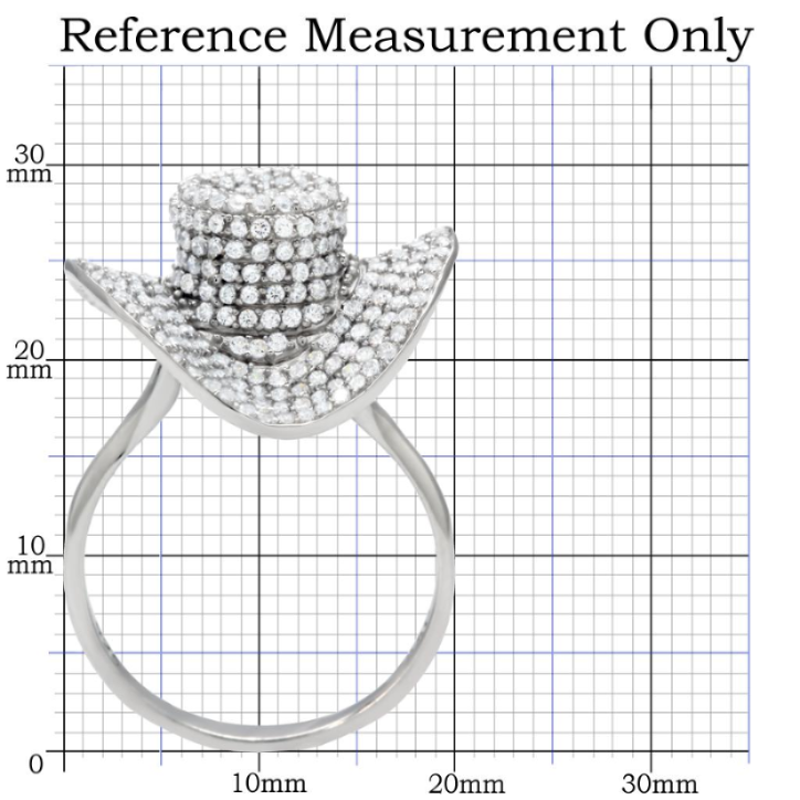 This Rhodium Sterling Silver Hat Ring