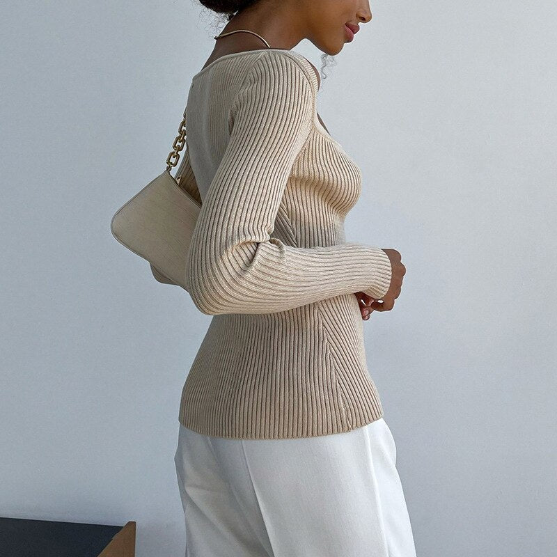Knitted Bottoming Sweater Pullover