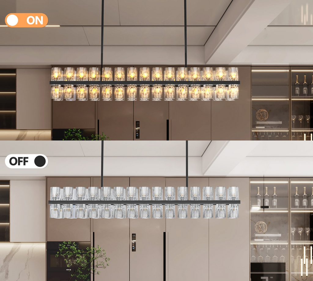 Rectangular Luxurious Crystal Chandelier