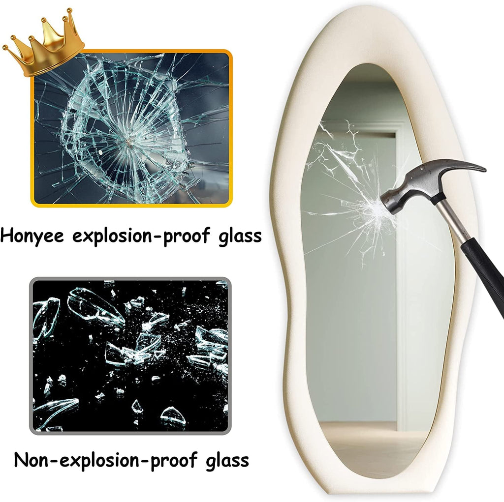 White Full Length Mirror Wooden Frame