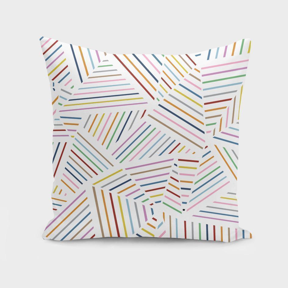Ab Linear Rainbow Zoom  Cushion/Pillow