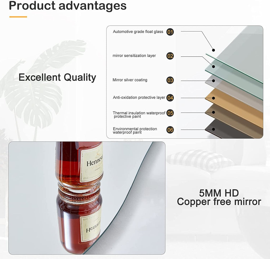 White Full Length Mirror Wooden Frame