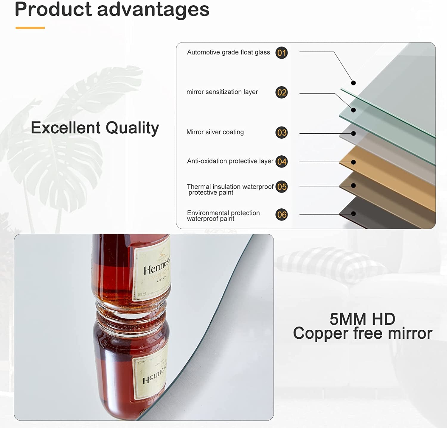 White Full Length Mirror Wooden Frame