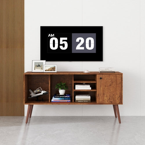 TV Stand Use in Living Room Furniture with 1 storage and 3 shelves