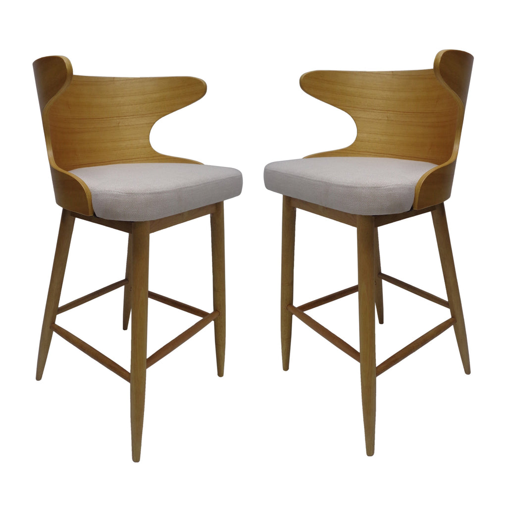 Mid Century Design Bar Stools (Set of 2)